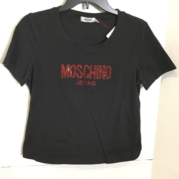 Moschino Women's Black Short Sleeve Top Size 14 - Picture 2 of 8